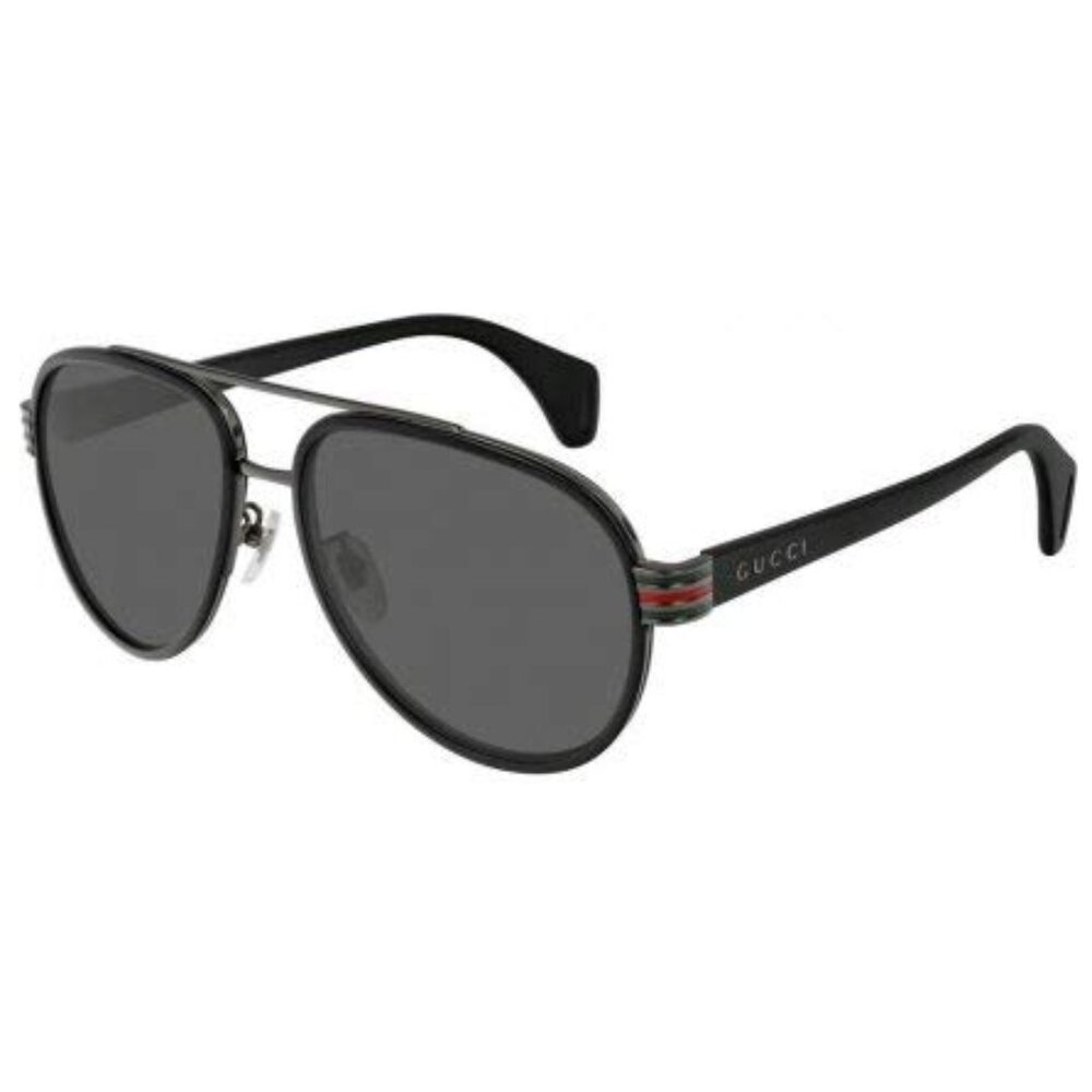 Gucci GG0447S - 001 Sunglasses Black w/ Grey Polarized Lens 58mm
